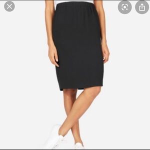 Everlane Japanese Goweave Pull On Skirt Black Sz 2
